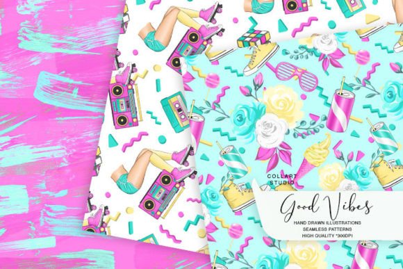 90s Patterns, Roller Skate Patterns: A Nostalgic Touch for Creative Projects