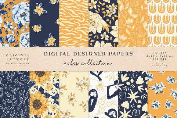 Arles Seamless Patterns Flowers