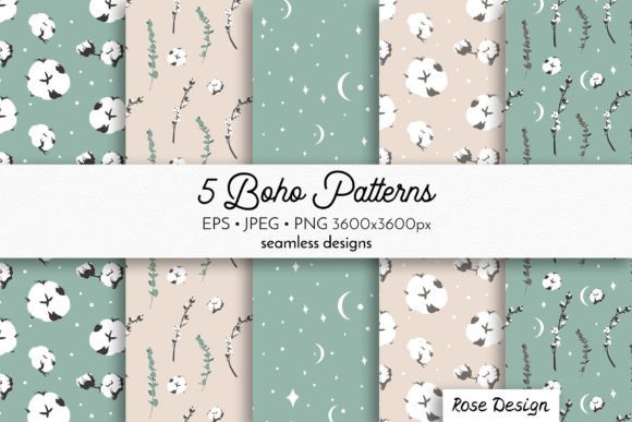 Celestial Cotton Boho Seamless Patterns: A Guide to Creative Expression