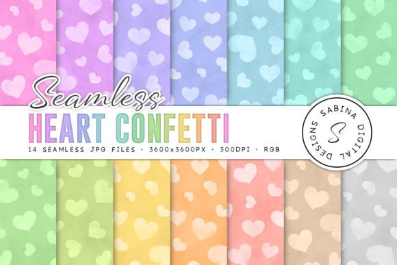 Pastel Heart Confetti Seamless Patterns: Soft, Playful, and Ready to Elevate Your Creative Work