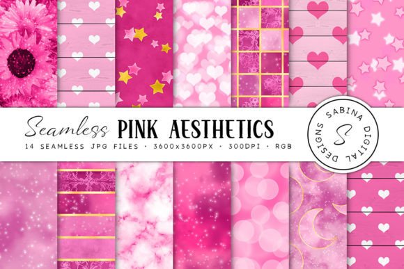 Pink Aesthetics Seamless Patterns