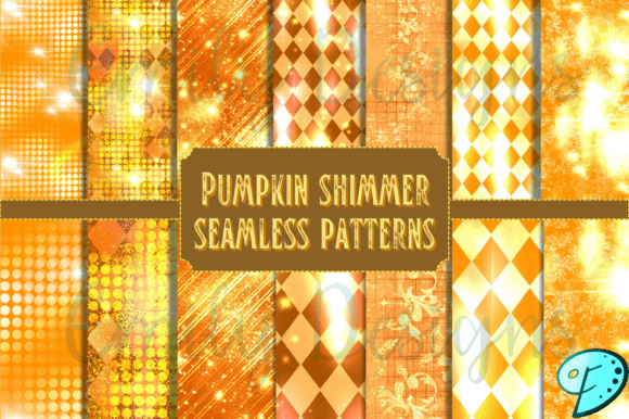 Pumpkin Shimmer Seamless Patterns Bundle: A Halloween Design Essential