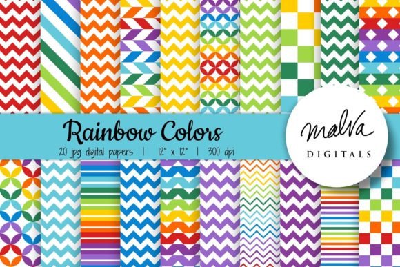 Rainbow Geometric Patterns Backgrounds: A Versatile Design Resource for Creative Professionals and Educators