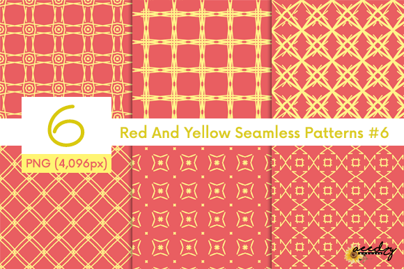 Red and Yellow Seamless Patterns Set for All Your Creative Projects