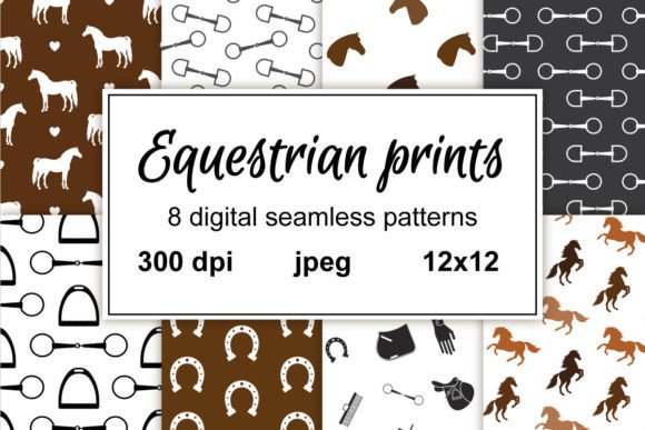 Set of Equestrian Horse Patterns: A Practical Guide for Designers and Crafters